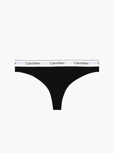 Calvin Klein Underwear HU504309 | Calvin Klein Modern Cotton Plus Size Női Tanga Fekete